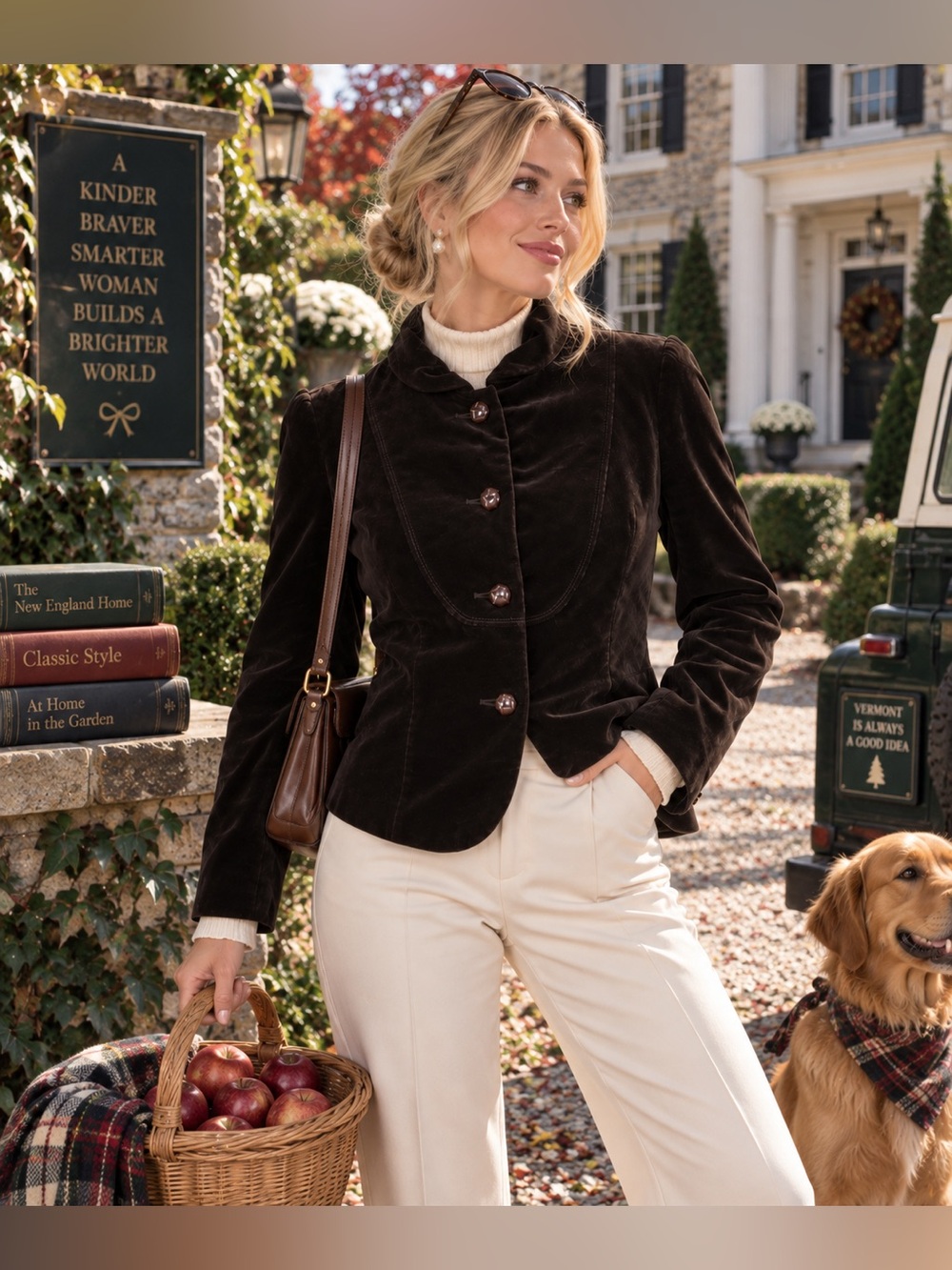 J. Crew Chocolate Brown Velvet Button-Front Blazer